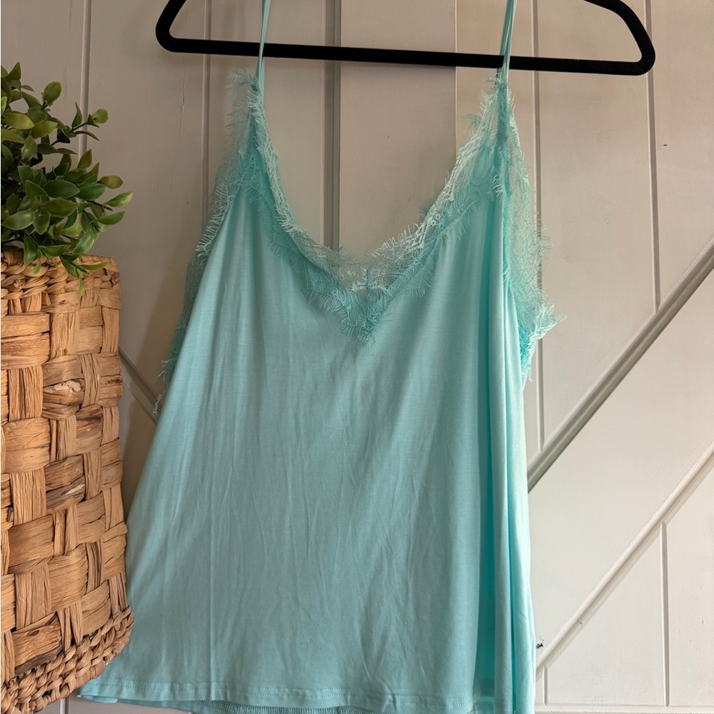POL Lace Trim Cami Top